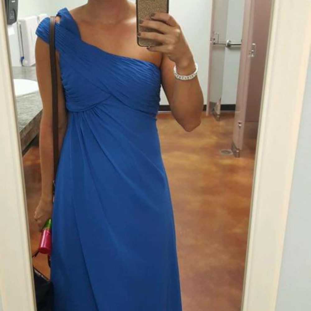 Royal blue morilee by madeline gardner bridesmaid dress